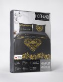 Pościel bawełniana 160x200 Home czarna żółta 3754 A Holland 78
