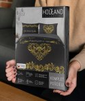 Pościel bawełniana 160x200 Home czarna żółta 3754 A Holland 78