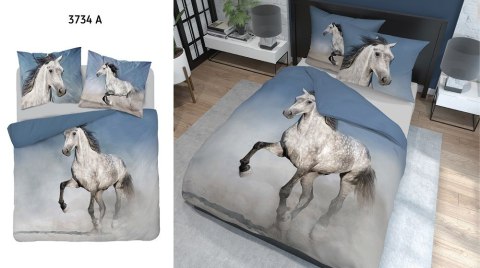 Pościel bawełniana 160x200 koń 3734 A 2 poszewki 70x80 Holland Natura 69 Pościel bawełniana 160x200 koń 3734 A 2 poszewki 70x80 Holland Natura 69
