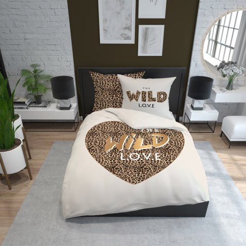 Pościel bawełniana 220x200 Wild love pantera beżowa 4097 A 2 poszewki 70x80 Holland 129 Pościel bawełniana 220x200 Wild love pantera beżowa 4097 A 2 poszewki 70x80 Holland 129