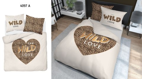Pościel bawełniana 220x200 Wild love pantera beżowa 4097 A 2 poszewki 70x80 Holland 129 Pościel bawełniana 220x200 Wild love pantera beżowa 4097 A 2 poszewki 70x80 Holland 129