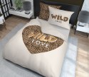 Pościel bawełniana 220x200 Wild love pantera beżowa 4097 A 2 poszewki 70x80 Holland 129 Pościel bawełniana 220x200 Wild love pantera beżowa 4097 A 2 poszewki 70x80 Holland 129