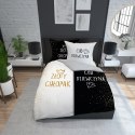 Pościel bawełniana 220x200 Złoty chłopak Cud dziewczyna czarna biała 4319 A Holland 29