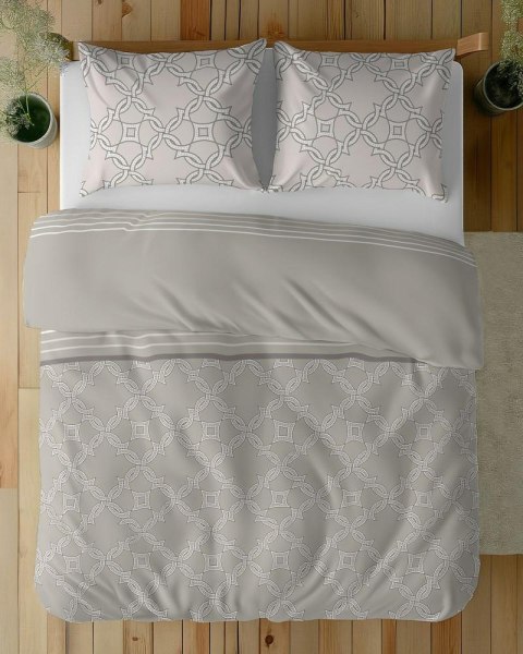 Pościel bawełniana 220x200 beżowa ciemna kremowa geometria 5251 B Bawełna 48 Pościel bawełniana 220x200 beżowa ciemna kremowa geometria 5251 B Bawełna 48