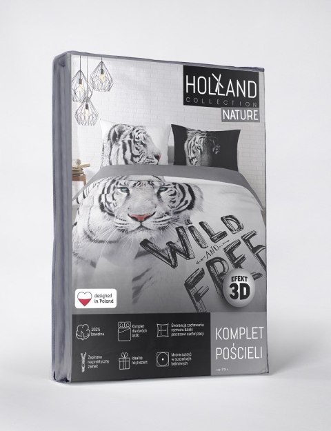 Pościel bawełniana 220x200 tygrys 3730 A 2 poszewki 70x80 Holland Natura 69 Pościel bawełniana 220x200 tygrys 3730 A 2 poszewki 70x80 Holland Natura 69