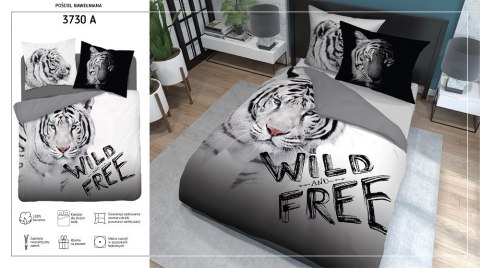 Pościel bawełniana 220x200 tygrys 3730 A 2 poszewki 70x80 Holland Natura 69 Pościel bawełniana 220x200 tygrys 3730 A 2 poszewki 70x80 Holland Natura 69