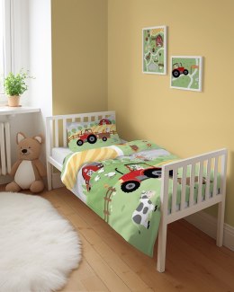 Pościel bawełniana 90x120 4791 B Farma zielona traktor czerwony Mayamoo 70