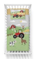 Pościel bawełniana 90x120 4791 B Farma zielona traktor czerwony Mayamoo 70 Pościel bawełniana 90x120 4791 B Farma zielona traktor czerwony Mayamoo 70