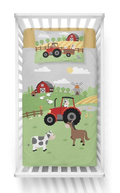 Pościel bawełniana 90x120 4791 B Farma zielona traktor czerwony Mayamoo 70 Pościel bawełniana 90x120 4791 B Farma zielona traktor czerwony Mayamoo 70