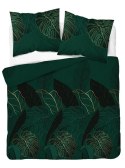 Pościel satynowa 180x200 4456 A zielona złota liście Home Satin 126 Pościel satynowa 180x200 4456 A zielona złota liście Home Satin 126