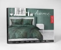 Pościel satynowa 180x200 4456 A zielona złota liście Home Satin 126 Pościel satynowa 180x200 4456 A zielona złota liście Home Satin 126