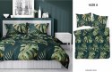 Pościel satynowa 180x200 4528 A zielona jasna liście monstery liście Home Satin 131