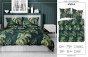 Pościel satynowa 180x200 4528 A zielona jasna liście monstery liście Home Satin 131