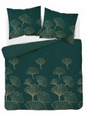Pościel satynowa 180x200 4766 A zielona liście miłorzębu Home Satin 54 Pościel satynowa 180x200 4766 A zielona liście miłorzębu Home Satin 54