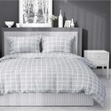 Pościel satynowa 180x200 Szara krata 4812 B Home Satin 58 Pościel satynowa 180x200 Szara krata 4812 B Home Satin 58