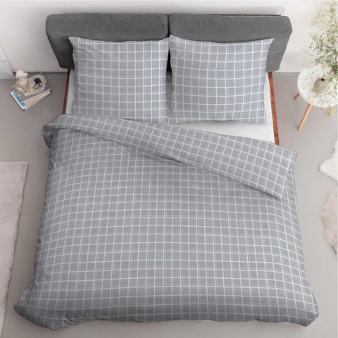 Pościel satynowa 180x200 Szara krata 4812 B Home Satin 58 Pościel satynowa 180x200 Szara krata 4812 B Home Satin 58