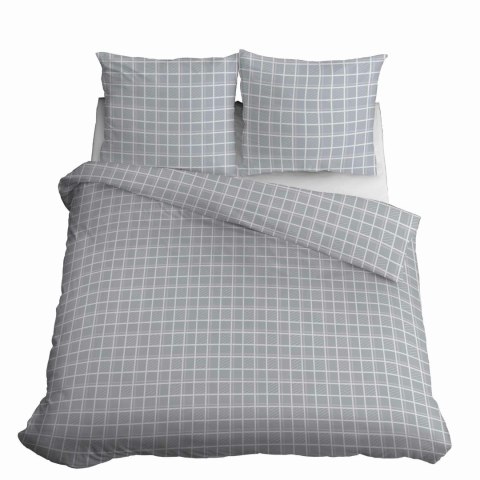 Pościel satynowa 180x200 Szara krata 4812 B Home Satin 58 Pościel satynowa 180x200 Szara krata 4812 B Home Satin 58