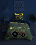 Pościel świecąca w ciemności 140x200 farma z traktorem 5545 A - Fluo 95