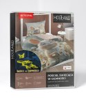 Pościel świecąca w ciemności 140x200 króliczek w kwiatach 5548 A - Fluo 95