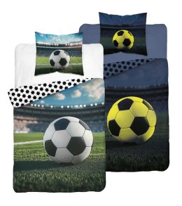 Pościel świecąca w ciemności 140x200 piłka nożna stadion 5546 A - Fluo 95