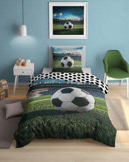 Pościel świecąca w ciemności 140x200 piłka nożna stadion 5546 A - Fluo 95