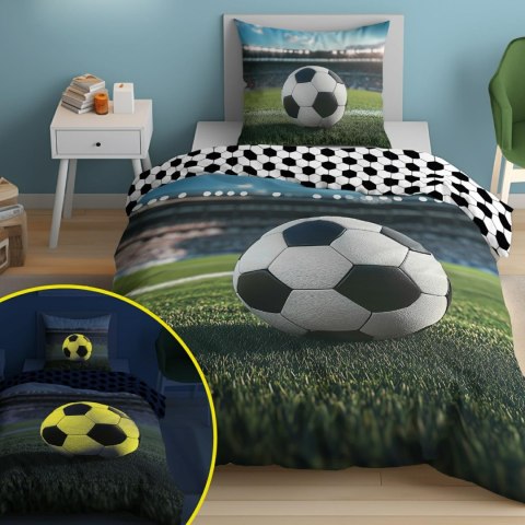 Pościel świecąca w ciemności 140x200 piłka nożna stadion 5546 A - Fluo 95 Pościel świecąca w ciemności 140x200 piłka nożna stadion 5546 A - Fluo 95