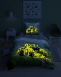 Pościel świecąca w ciemności 140x200 zielony traktor w górach 5551 A - Fluo 95 Pościel świecąca w ciemności 140x200 zielony traktor w górach 5551 A - Fluo 95