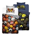 Pościel świecąca w ciemności 160x200 mix piłek sportowych 5552 A - Fluo 95 Pościel świecąca w ciemności 160x200 mix piłek sportowych 5552 A - Fluo 95