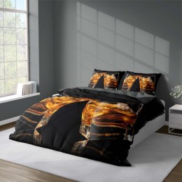 Pościel z mikrofibry 3D 160x200 czarna szklanki Whisky 4182 A mikro 28