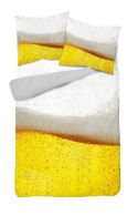 Pościel z mikrofibry 3D 160x200 żółta biała piwo z pianką 4219 A mikro 07 Pościel z mikrofibry 3D 160x200 żółta biała piwo z pianką 4219 A mikro 07