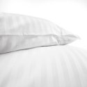 Poszewka hotelowa 40x40 biała adamaszkowa na zakładkę paski 2 cm Poszewka hotelowa 40x40 biała adamaszkowa na zakładkę paski 2 cm