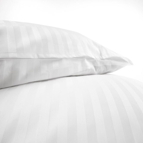 Poszewka hotelowa 40x40 biała adamaszkowa na zakładkę paski 2 cm Poszewka hotelowa 40x40 biała adamaszkowa na zakładkę paski 2 cm