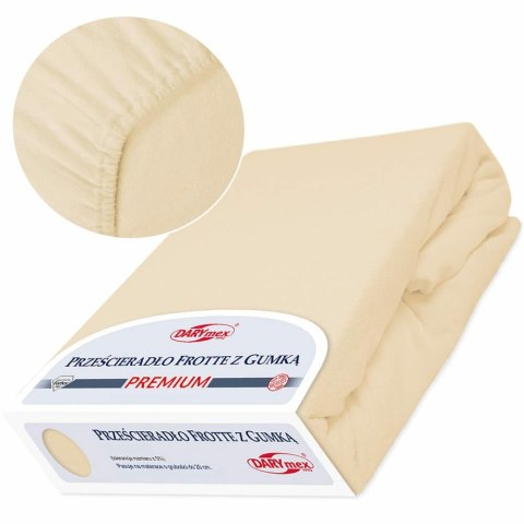 Prześcieradło frotte z gumką 140x200 beżowe jasne 047 Premium Prześcieradło frotte z gumką 140x200 beżowe jasne 047 Premium