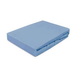 Prześcieradło jersey z gumką 90x200 niebieskie 009 Premium