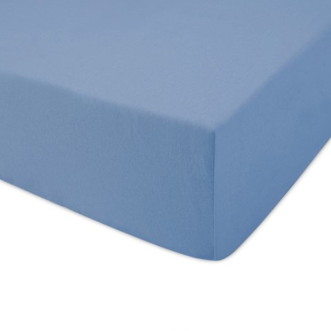 Prześcieradło jersey z gumką 90x200 niebieskie 009 Premium Prześcieradło jersey z gumką 90x200 niebieskie 009 Premium