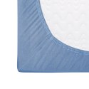 Prześcieradło jersey z gumką 90x200 niebieskie 009 Premium Prześcieradło jersey z gumką 90x200 niebieskie 009 Premium