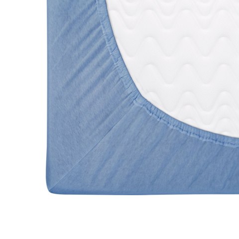 Prześcieradło jersey z gumką 90x200 niebieskie 009 Premium Prześcieradło jersey z gumką 90x200 niebieskie 009 Premium