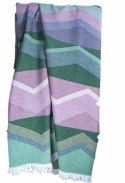 Ręcznik plażowy 90x180 Trendy zielony fioletowy geometria z frędzlami Plaża 23 Ręcznik plażowy 90x180 Trendy zielony fioletowy geometria z frędzlami Plaża 23