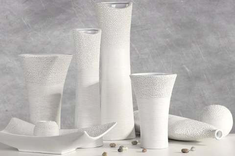 Wazon ceramiczny 13x13x63 Riso 38 kremowy Eurofirany Wazon ceramiczny 13x13x63 Riso 38 kremowy Eurofirany