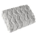 Narzuta dekoracyjna 150x180 Oxana stalowa włochacz pikowana fale Narzuta dekoracyjna 150x180 Oxana stalowa włochacz pikowana fale