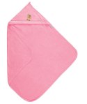 Okrycie kąpielowe niemowlęce 100x100 MAXI różowy kolor 10 z ozdobną aplikacją Okrycie kąpielowe niemowlęce 100x100 MAXI różowy kolor 10 z ozdobną aplikacją
