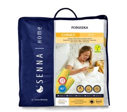 Poduszka antyalergiczna 40x40 Corneo Eco biała jednowarstwowa z włóknem kukurydzianym biodegradowalnym 250g Inter Widex