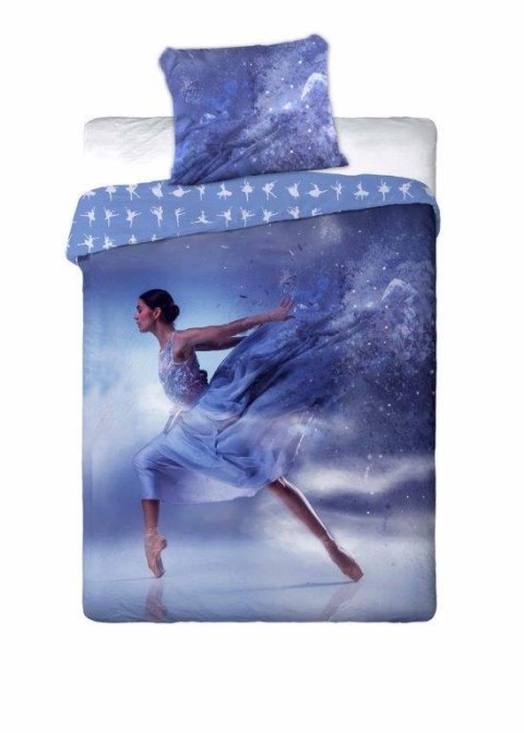 Pościel bawełniana 160x200 Sportivo 001 baletnica Ballerina z jedną poszewką 70x80 Pościel bawełniana 160x200 Sportivo 001 baletnica Ballerina z jedną poszewką 70x80