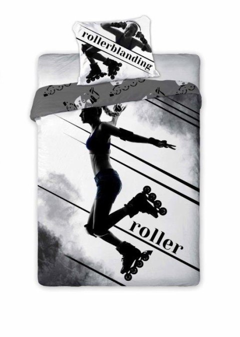 Pościel bawełniana 160x200 Sportivo 002 rolki Rollerblanding z jedną poszewką 70x80 Pościel bawełniana 160x200 Sportivo 002 rolki Rollerblanding z jedną poszewką 70x80