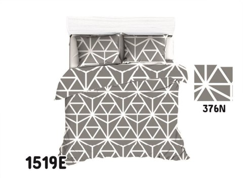 Pościel bawełniana 200x220 1519E szara biała geometryczna 376N Pościel bawełniana 200x220 1519E szara biała geometryczna 376N