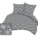 Pościel z kory 180x200 173 szara białe kwiatki guziki 100% bawełna gruba Pościel z kory 180x200 173 szara białe kwiatki guziki 100% bawełna gruba