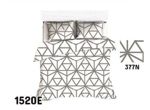 Poszewka bawełniana 40x40 1520E biała szara geometryczna 377N Poszewka bawełniana 40x40 1520E biała szara geometryczna 377N