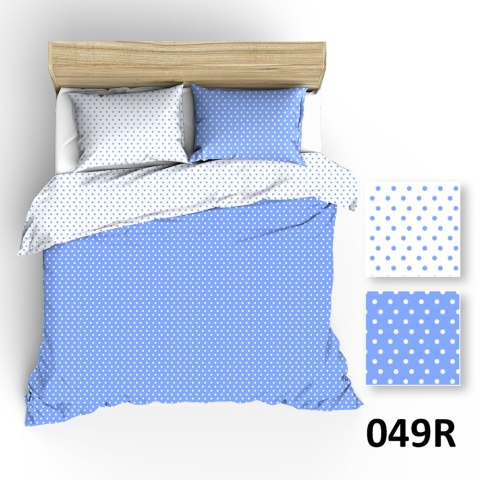 Poszewka bawełniana 40x40 R049 biała błękitna groszki 26N 140N Poszewka bawełniana 40x40 R049 biała błękitna groszki 26N 140N
