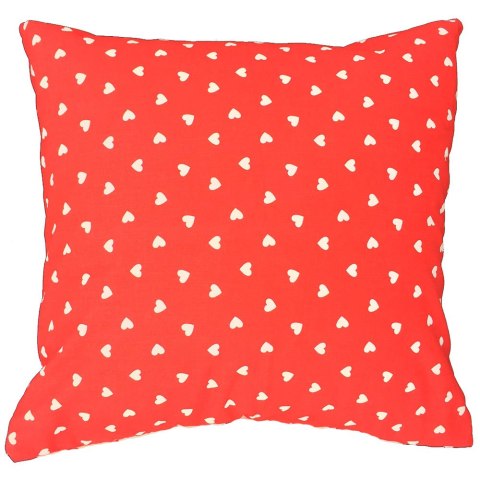 Poszewka bawełniana 40x40 R126 czerwona serca serduszka białe 315D Poszewka bawełniana 40x40 R126 czerwona serca serduszka białe 315D