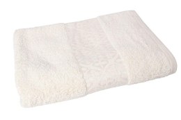 Ręcznik August 70x140 kremowy frotte 500 g/m2 ozdobna bordiura Faro